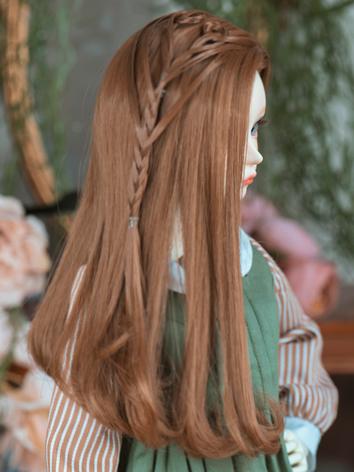 BJD Wig Girl Elegant Unilateral Braid Hair for SD Size Ball-jointed Doll