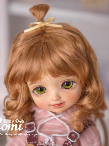 BJD Wig Girl Gold Brown Curly Hair for YOSD Size Ball-jointed Doll