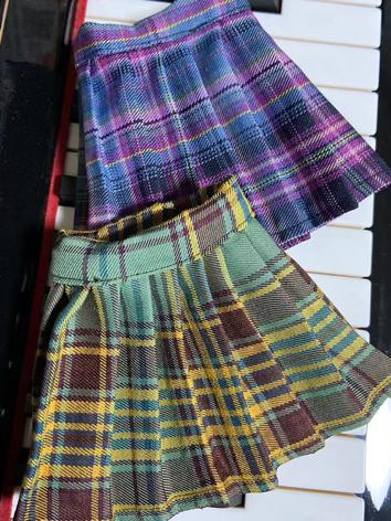 BJD Clothes JK Skirt Plaid Pleated Skirt for SD/MSD/DD Size Ball-jointed Doll