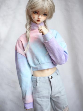  BJD Clothes Colored Low-waist High-neck Shirt A394 for SD/MSD/70cm Size Ball-jointed Doll