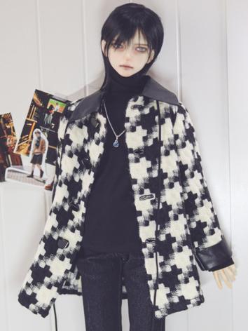 BJD Clothes Plaid Knitted Coat A396 for SD/MSD/70cm Size Ball-jointed Doll 