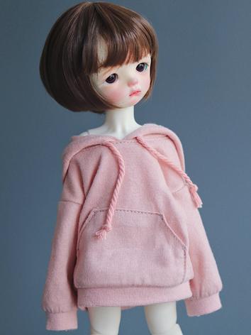 BJD Clothes Pink Hooded Pullover for YOSD Size Ball-jointed Doll