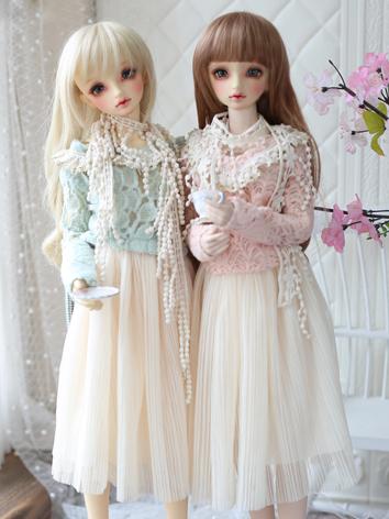 BJD Clothes Girl Sweater Gauze Skirt Suit for SD/DD Size Ball-jointed Doll