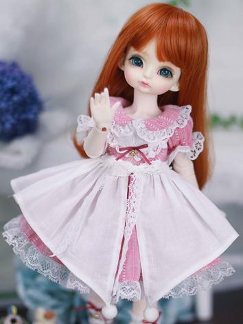 BJD Clothes Girl Pink Dress Suit for YOSD Size Ball-jointed Doll