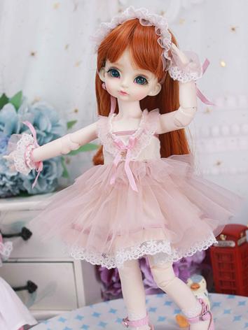 BJD Clothes Girl Pink Top and Skirt Suit for YOSD Size Ball-jointed Doll