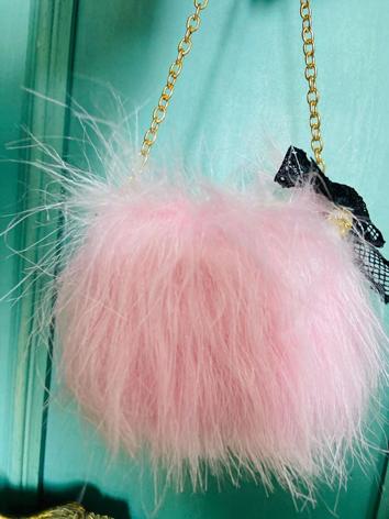 BJD Accessories Cute Pink Plush Bag for SD/MSD Size Ball-jointed Doll