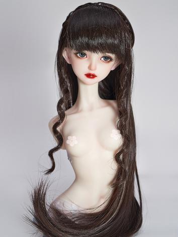 BJD Wig Girl Shawl Braided Hair WG319051 for SD Size Ball-jointed Doll