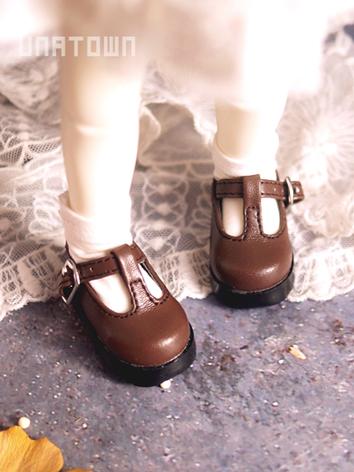 BJD Shoes Brown Leather Shoes for YOSD Size Ball-jointed Doll