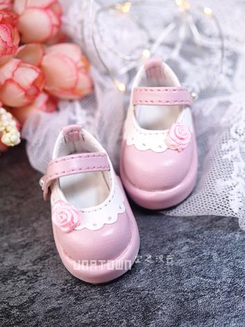 BJD Shoes Pink Princess Shoes for YOSD Size Ball-jointed Doll