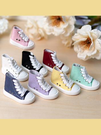 BJD Shoes High-top Low-cut Canvas Shoes for YOSD/MSD Size Ball-jointed Doll