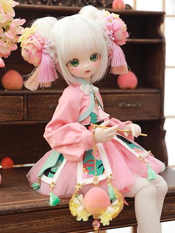 BJD Clothes Girl Pink Outfit Suit for MSD/MDD Size Ball-jointed Doll