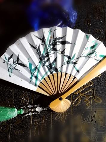 BJD Accessories Green Bamboo Fan for SD/70cm Size Ball-jointed Doll