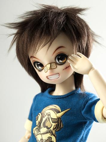 BJD Wig Boy Brown Short Hair WG614041 for YOSD Size Ball-jointed Doll