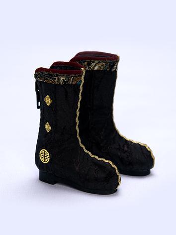 BJD Shoes Black Ancient Style Boots 26S-0008 for YOSD Size Ball-jointed Doll
