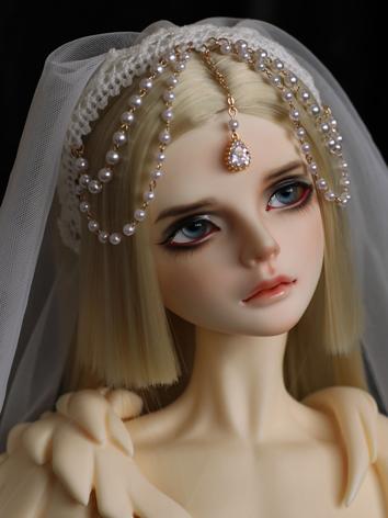 BJD Hair Accessories Black/White Pearl Veil for YOSD/MSD/SD Size Ball-jointed Doll