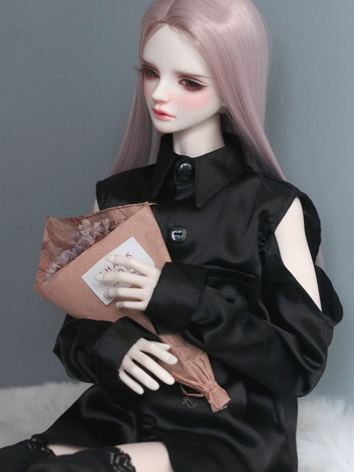 BJD Clothes Black White Off Shoulder Shirt For MSD SD 70cm Size Ball