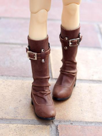 BJD Shoes Male/Female Brown Boots for SD Size Ball-jointed Doll