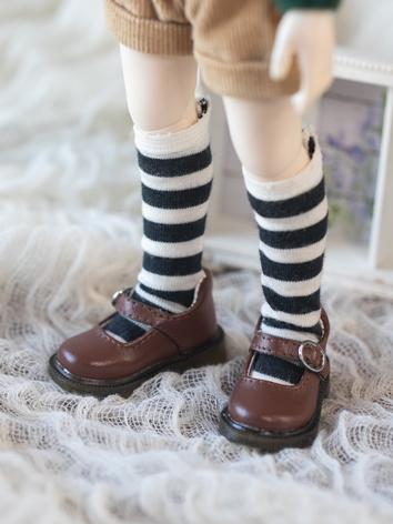 BJD Shoes Buckle Uniform Leather Shoes for YOSD Size Ball-jointed Doll