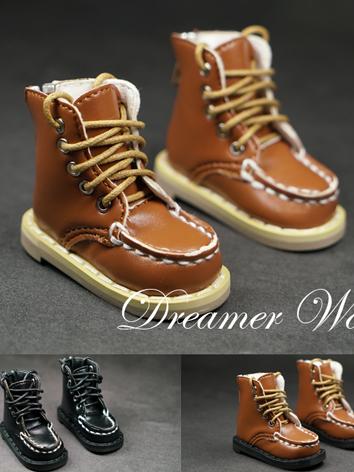 BJD Shoes Lace-up Leather Shoes for MSD Size Ball-jointed Doll