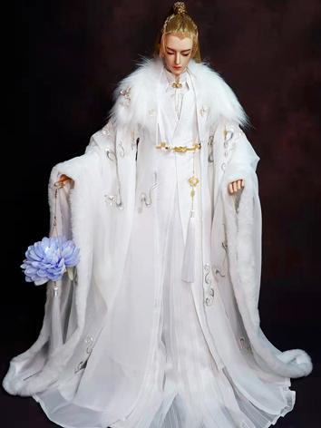 BJD Clothes White Ancient Costume Set for SD/70cm/75cm Size Ball-jointed Doll
