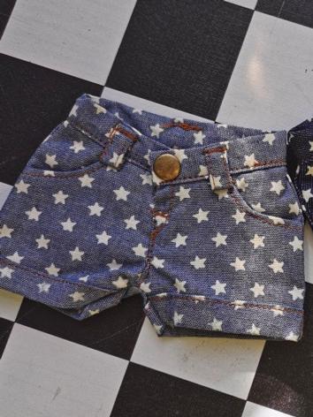 BJD Clothes Star Pattern Denim Shorts for SD/MSD/70cm/SD17 Size Ball-jointed Doll
