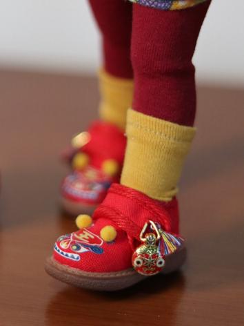 BJD Shoes Red/Yellow Tiger Shoes for MSD/YOSD Size Ball-jointed Doll