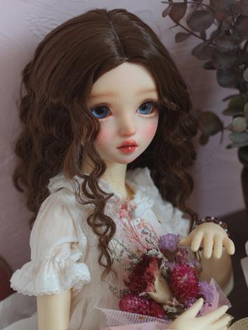 BJD Wig Dark Brown Long Curls for SD/MSD/YOSD Size Ball-jointed Doll