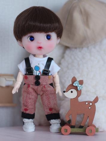 BJD Wig Boy Chocolate Brown Short Hair for YOSD 1/8 Size Ball-jointed Doll