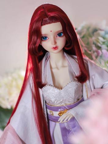 BJD Wig Girl Red Ancient-style Hair for SD Size Ball-jointed Doll