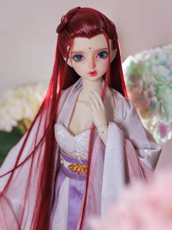 BJD Wig Red Ancient-style Braid Hair for SD Size Ball-jointed Doll