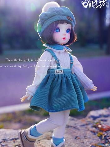 BJD Clothes Retro Suspender Skirt Suit 6PCS for YOSD Size Ball-jointed Doll