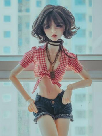 BJD Clothes Plaid Short Shirt for MSD/SD Size Ball-jointed Doll