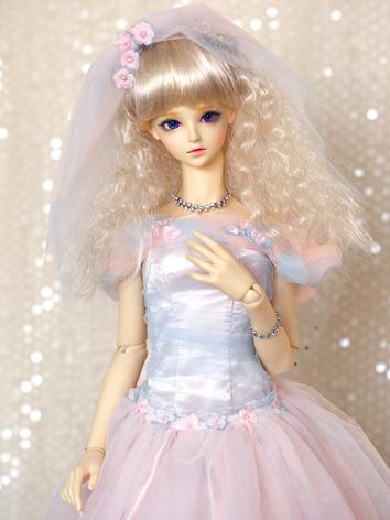 BJD Clothes Tulle Lace Wedding Dress Set for SD16 Size Ball-jointed Doll