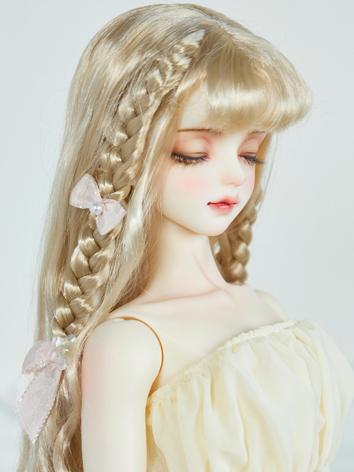 BJD Wig Golden Braided Curly Hair WG321123 for SD Size Ball-jointed Doll