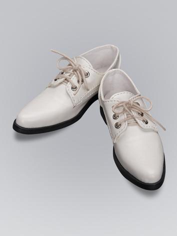 BJD Shoes Boy White Leather Shoes MS66005 for 71cm Size Ball-jointed Doll