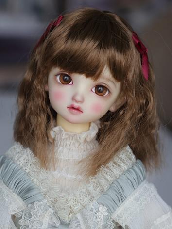 BJD Wig Girl Brown Curly Hair for SD/MSD/YOSD Size Ball-jointed Doll