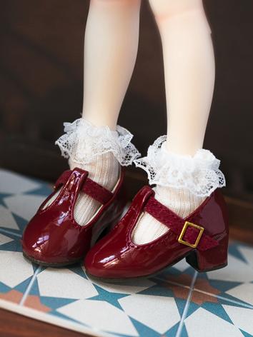 BJD Shoes Girl Vintage Chunky Heels for SD/MSD/YOSD Size Ball Jointed Doll