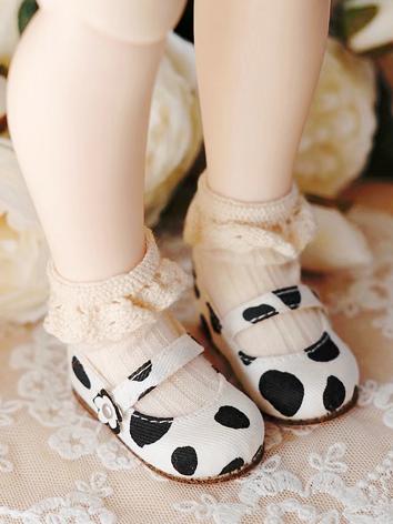 BJD Shoes Black/White Cute Shoes for YOSD/MSD/MDD Size Ball-jointed Doll