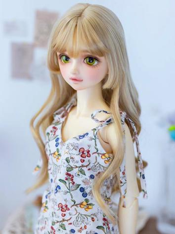 BJD Wig Gold/Brown Long Curly Hair for MSD/SD Size Ball-jointed Doll