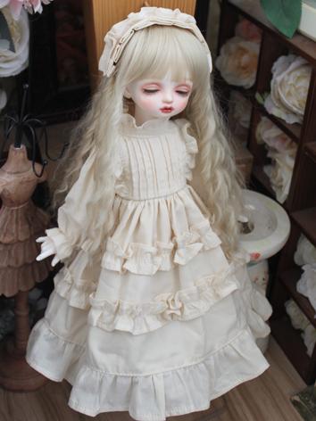 BJD Clothes Beige Pajama Dress for YOSD/MSD/SD Size Ball-jointed Doll
