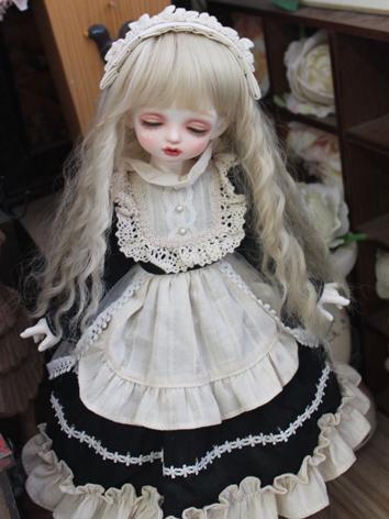 BJD Clothes Black Skirt with Headwear for YOSD/MSD/SD Size Ball-jointed Doll