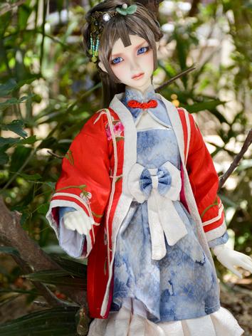 Limited BJD Clothes Ancient-style Skirt Suit (Hongying) for MSD/MDD/SD/DD/DDS/SD16 Size Ball-jointed Doll