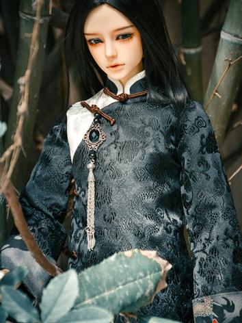 BJD Clothes Ancient Costume Black Cheongsam (Lengdong) for MSD/SD/70cm/75cm Size Ball-jointed Doll