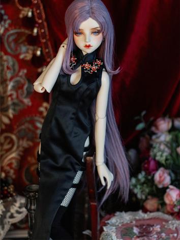 BJD Clothes Girl Black Cheongsam (Mosheng) for MSD/SD/SD16 Size Ball-jointed Doll