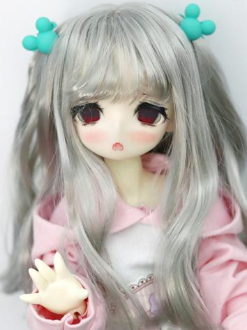 BJD Wig Girl Gray/White Long Curly Hair for YOSD/MSD/SD Size Ball-jointed Doll