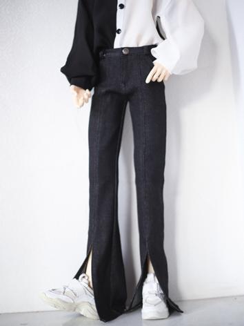 BJD Clothes Vintage Denim Slit Flare Pants A407 for MSD/SD/70cm/75cm Size Ball-jointed Doll
