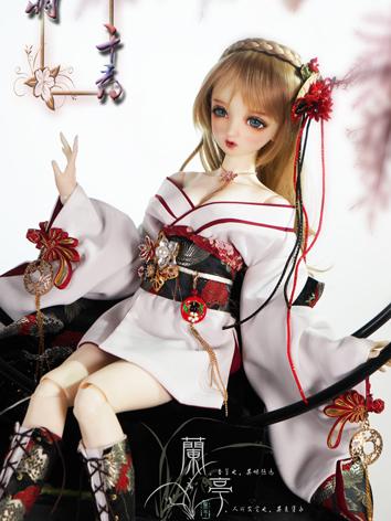 BJD Clothes Girl Short Kimono Outfit for SD/DD Size Ball-jointed Doll