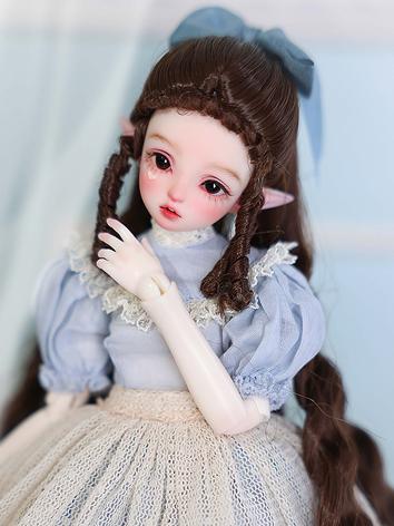 BJD Wig Dark Brown Princess Curls for Baby Size Ball-jointed Doll