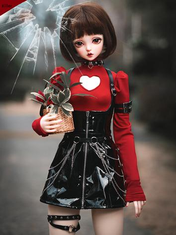 BJD Clothes Freya Red&Black Outfit for 78cm Size Ball-jointed Doll