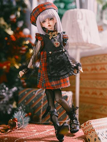 BJD Clothes Girl Check Suit for MSD/MDD Size Ball-jointed Doll
